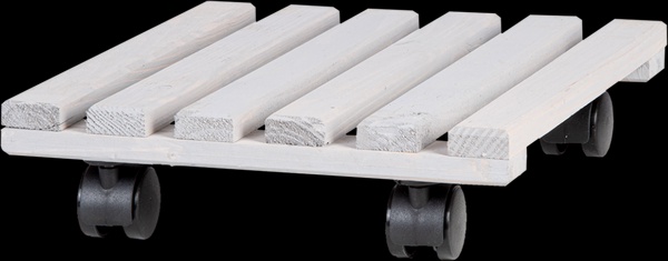 Carro Porta Macetas Madera Cuadrado L